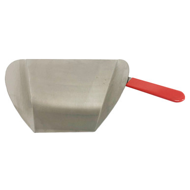 stainless steel jumbo popcorn scoop with red handle