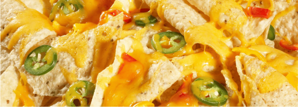 Close up of nachos